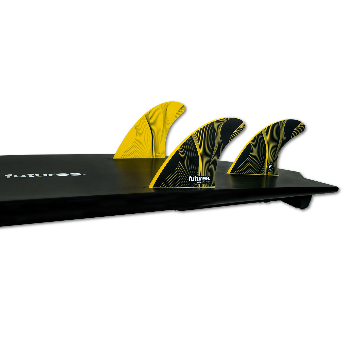 Futures Thruster P8 HC Legacy Series Surfboard Fin - High Performance Pivot Fin for Shortboards - Yellow - Ideal for Quick Turns and Responsive Surfing in Small to Medium Waves