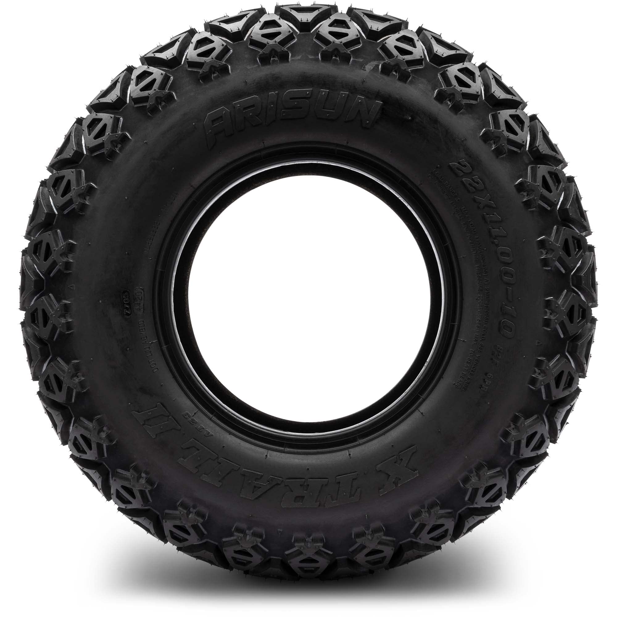 Arisun X-Trail AT06 22x11-10 (4-Ply) Golf Cart Tires - Set of 4 All-Terrain Tires for Golf Carts, UTVs & Utility Vehicles - Perfect for Off-Road, Hunting & Farm Use