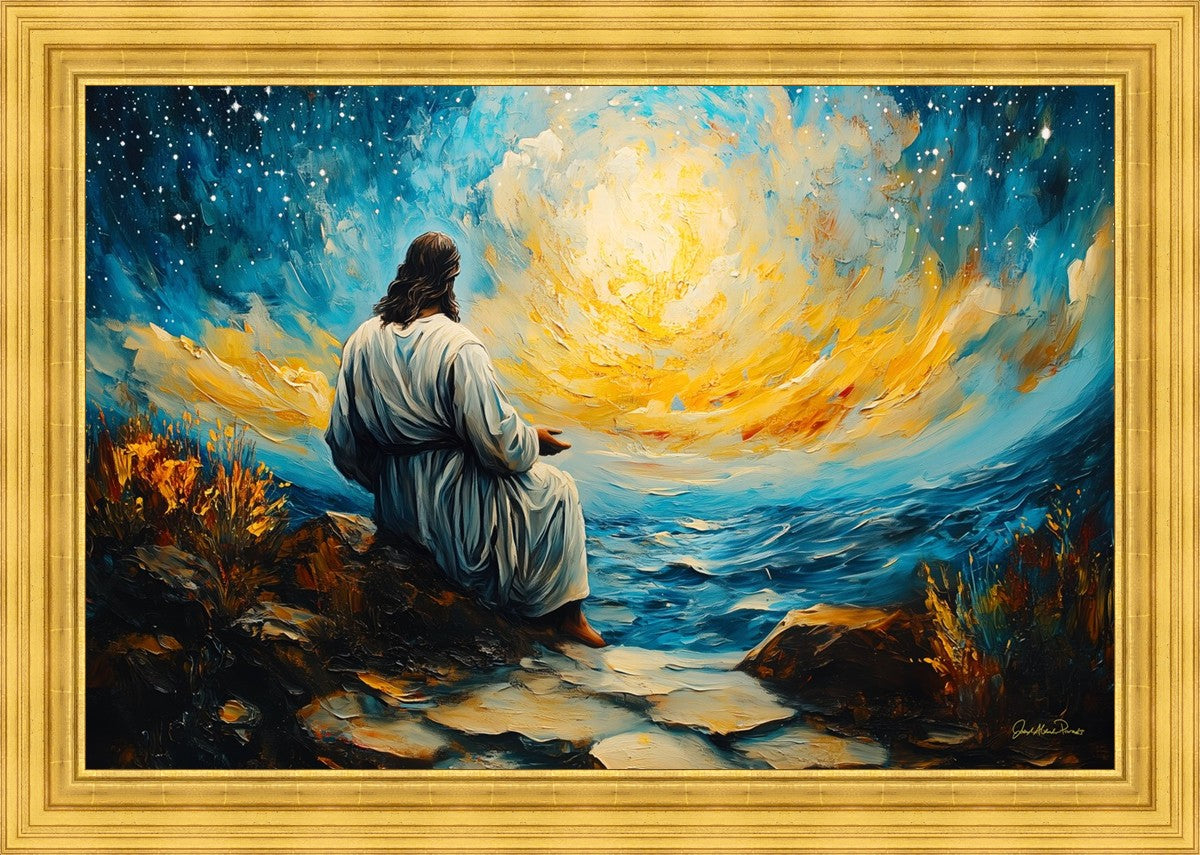 Large Wall Art 'Sit With Me' - Modern Canvas Painting for Living Room, Bedroom & Office Decor - Perfect for Home, Apartment & Workspace