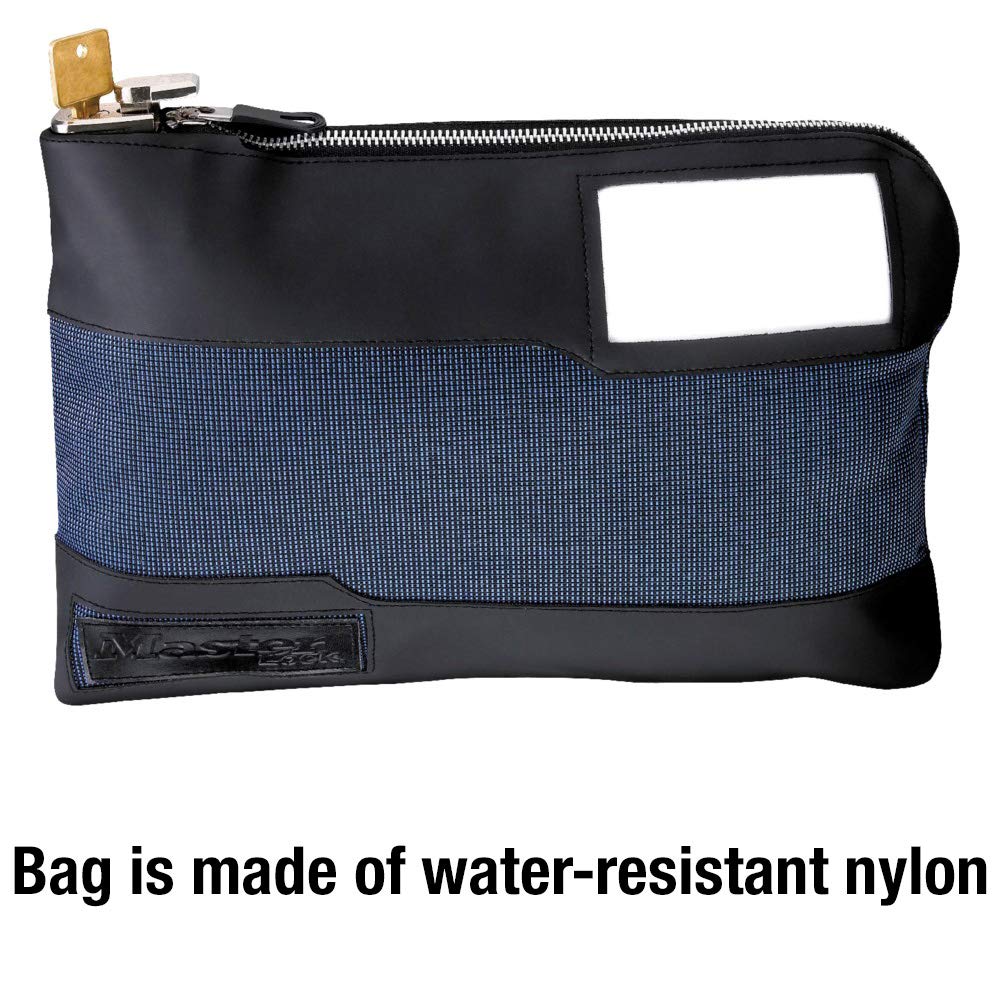 Master Lock 7120D Money Bag - Secure Key Lock & Zipper Cash Pouch (11.5 Inch) for Travel, Passport & Valuables Protection | Ideal for Business Trips, Vacation Security & Daily Money Storage