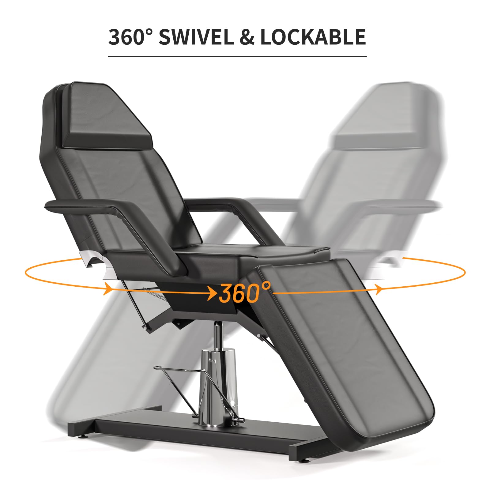 Hydraulic Tattoo Chair Bed - Adjustable Height Spa Bed for Tattoo Artists & Estheticians - Professional Facial Treatment Bed for Salon, Tattoo Studio & Beauty Clinic - Perfect for Tattooing, Facials & Aesthetic Procedures