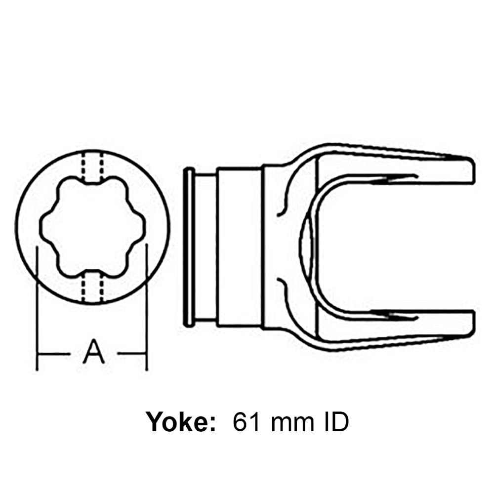 RAParts 437920 Inboard Yoke Replacement for Ford New Holland Mower Conditioner Models 412, 415 & 2000 W097140 - Compatible with Hay Cutting & Conditioning Equipment