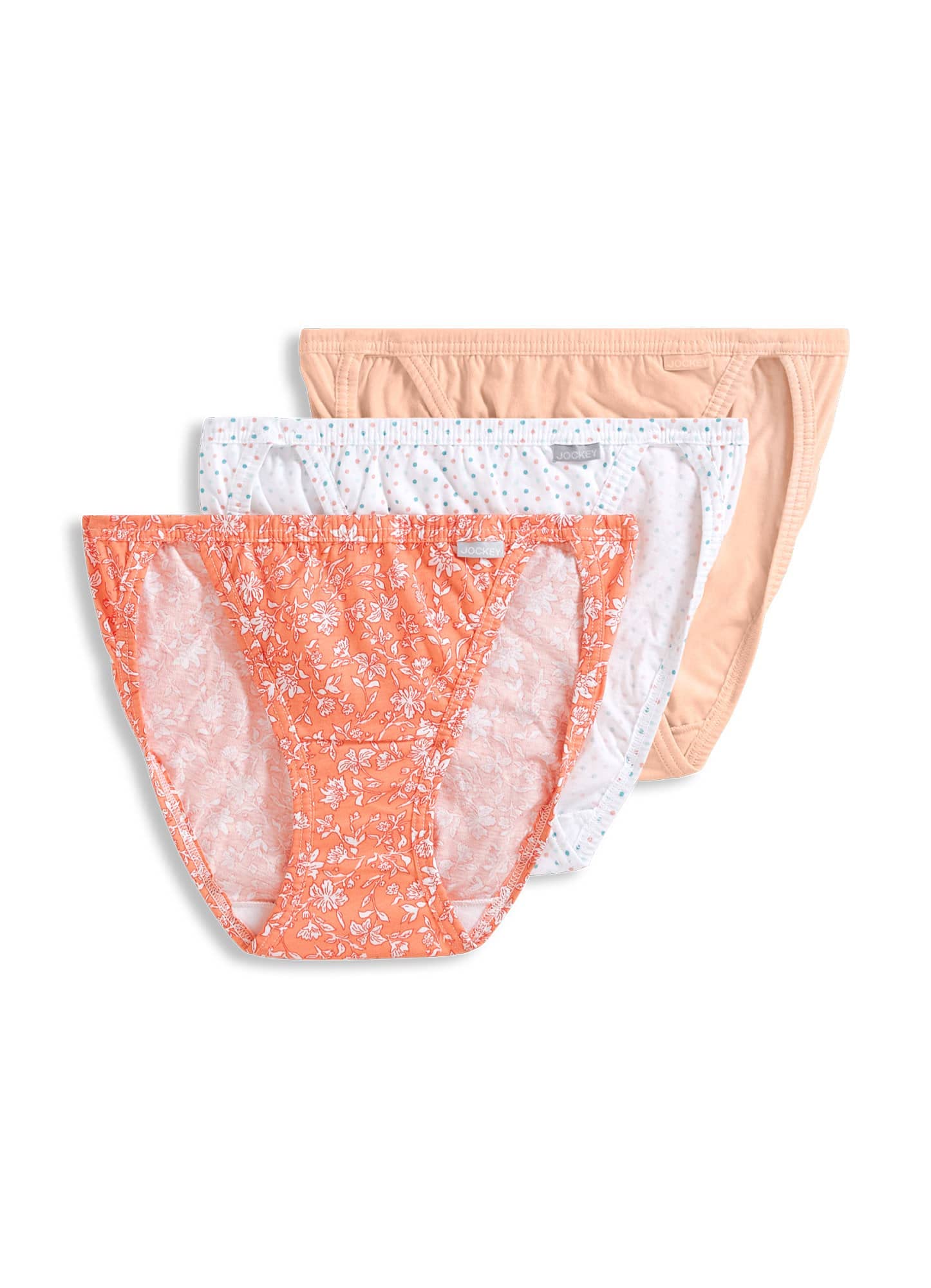 Jockey Women's Elance String Bikini Underwear - 3 Pack Soft Breathable Panties for Everyday Comfort | Workout, Sleep & Lounge Wear