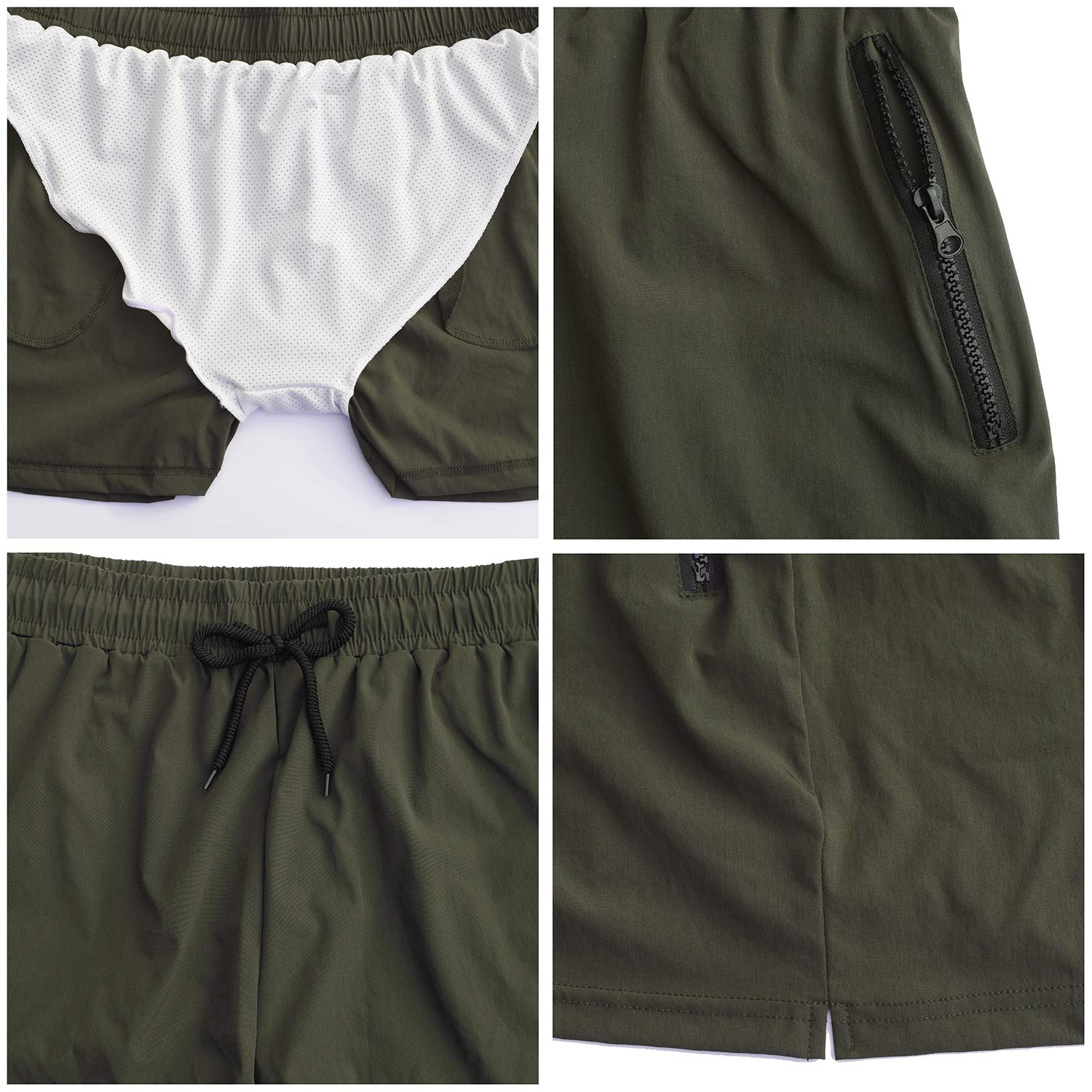 TONLEN Men's Quick-Dry Swim Trunks with Zipper Pockets - Comfortable Sports Swim Shorts for Beach, Pool & Water Activities