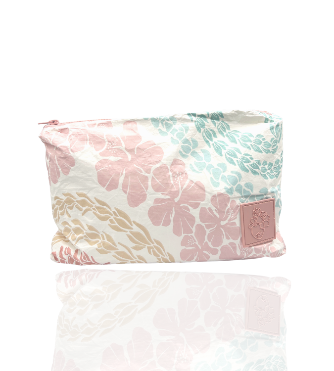 Kahakai Pouch Medium - Waterproof Beach Waist Bag for Travel, Hiking & Festival Essentials | Groovy Lei Print - Perfect for Vacation, Outdoor Adventures & Music Events