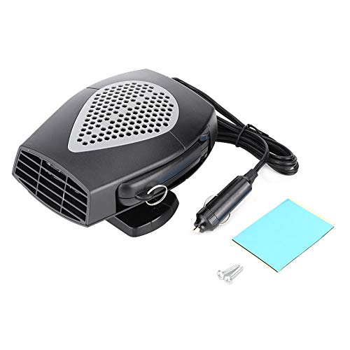 24V Portable Car Heater & Defroster - Fast Heating Fan for Windshield & Windows - Vehicle Heating Accessory (Red/Black) - Perfect for Winter Driving & Defrosting Icy Windows