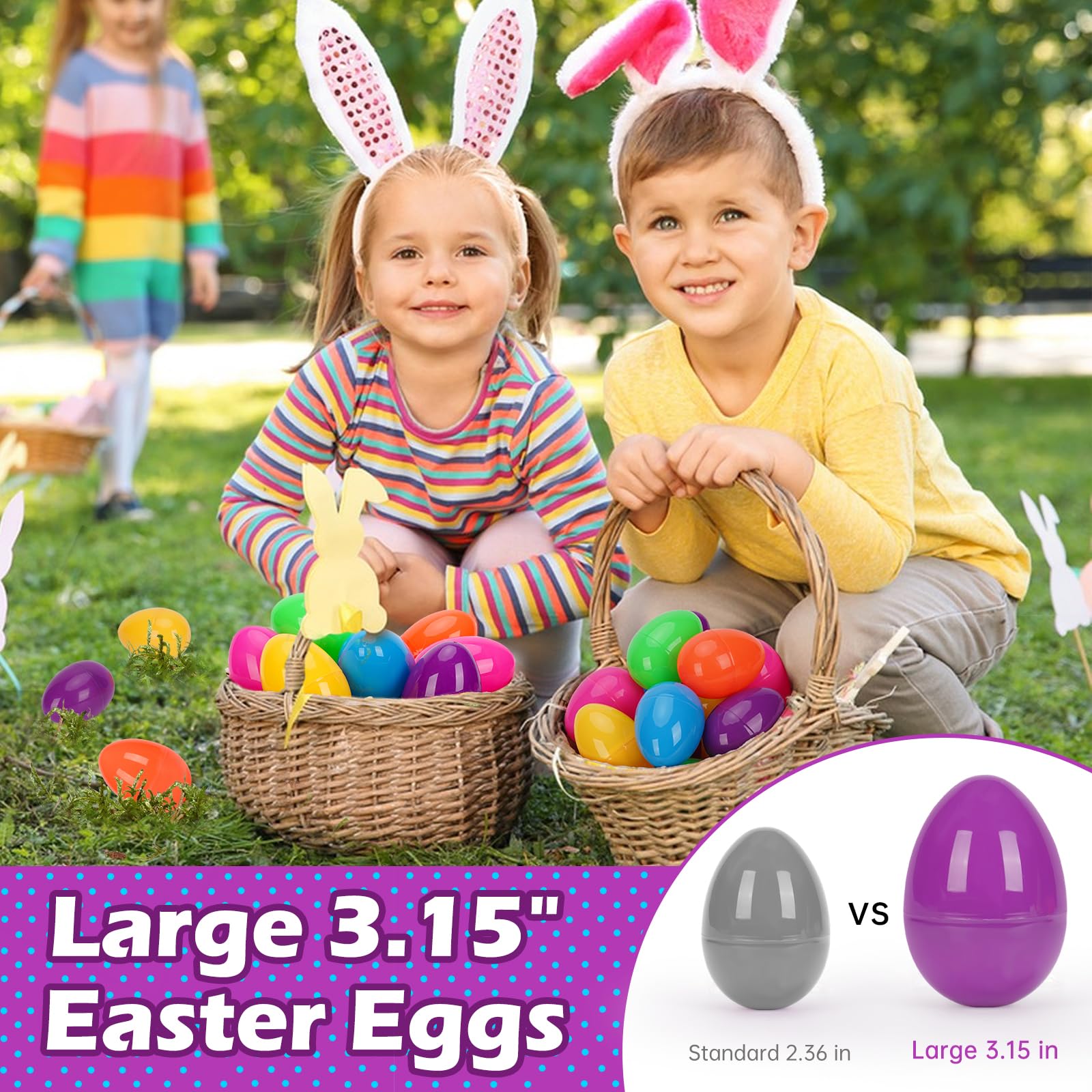 36 Pcs Plastic Easter Eggs - 3.15