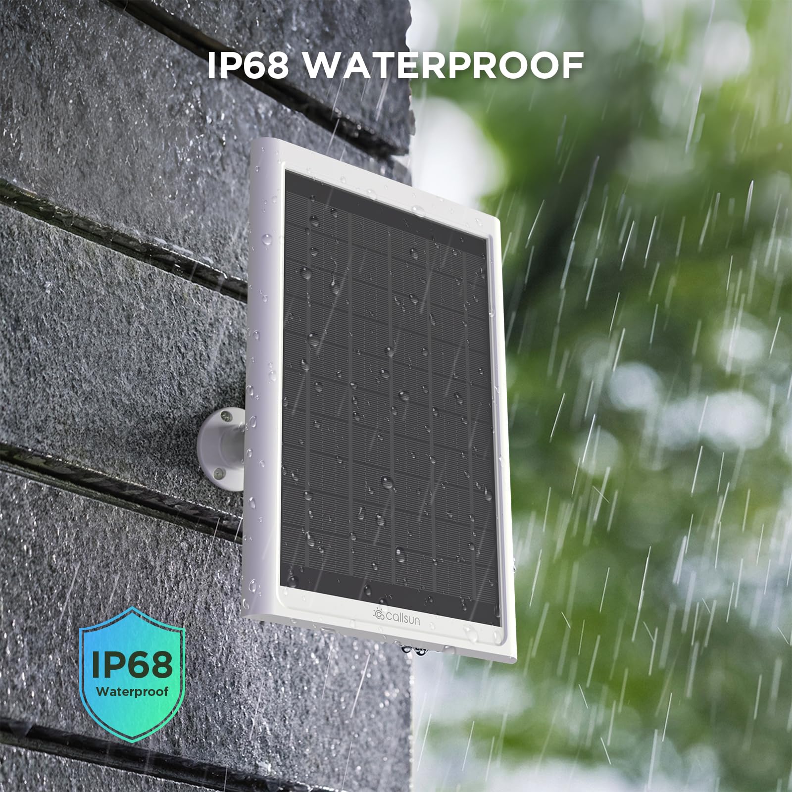6W Solar Panel for Ring Camera - Waterproof IP68 with 13FT Cable, USB-C & DC3.5mm Ports - Compatible with Ring Stick Up Cam Battery/Pro & Spotlight Cam Battery/Plus/Pro (White) - Perfect for Outdoor Security & Continuous Power Supply