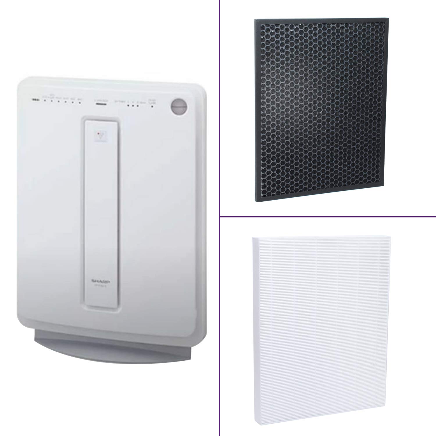 Ketofa HEPA & Activated Carbon Air Purifier Filter (2 Pack) - Compatible with Sharp FP-P40CX & FZR45HFU - Ideal for Home, Office & Bedroom Air Purification