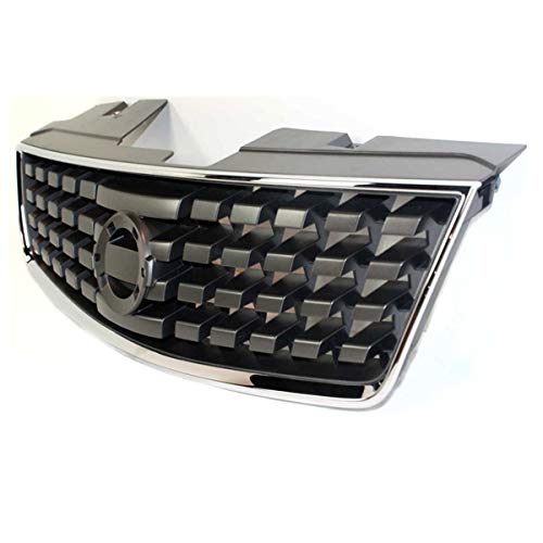 2007-2009 Nissan Sentra 2.0L Front Grille Assembly - Chrome Shell with Black Insert | Replacement Car Grille for Improved Style & Protection | Perfect for Auto Restoration & Custom Upgrades