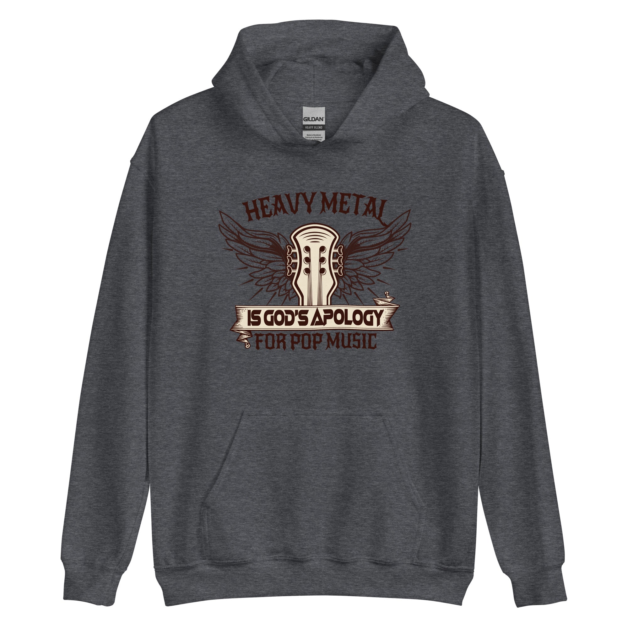 Heavy Metal Is God's Apology Hoodie - Vintage Rock Band Graphic Pullover Sweatshirt for Men & Women | Perfect for Concerts, Gifts & Casual Streetwear