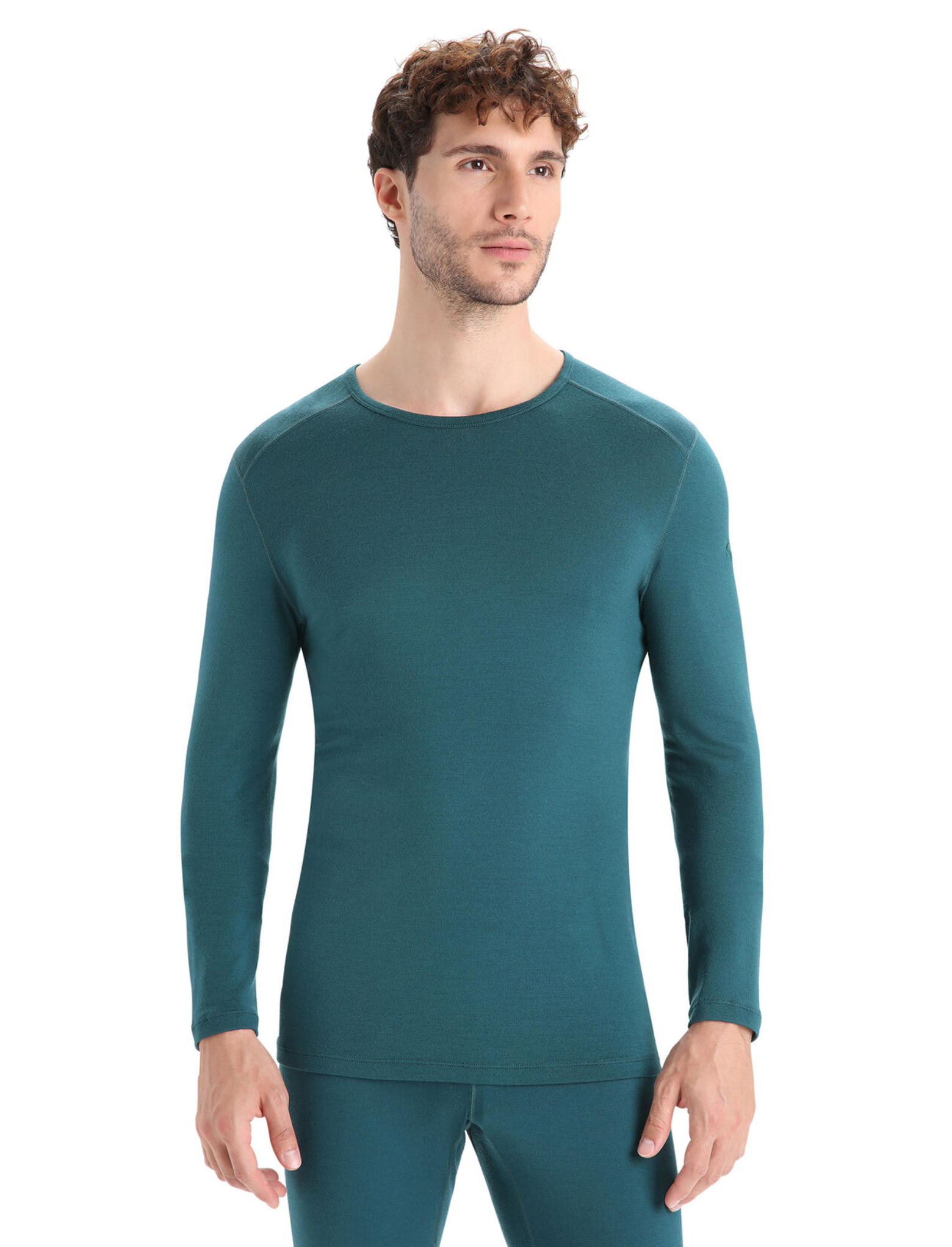 Men's Merino Wool 260g Tech Thermal Crew Top - Warm Base Layer for Hiking, Skiing & Winter Outdoor Activities