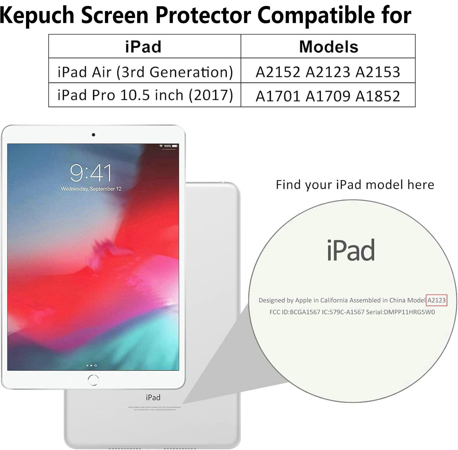 2 Pack Tempered Glass Screen Protector for iPad Air 3 (2019) & iPad Pro 10.5 (2017) - Ultra Clear, Anti-Scratch, Bubble-Free - Perfect for Work, Study & Entertainment