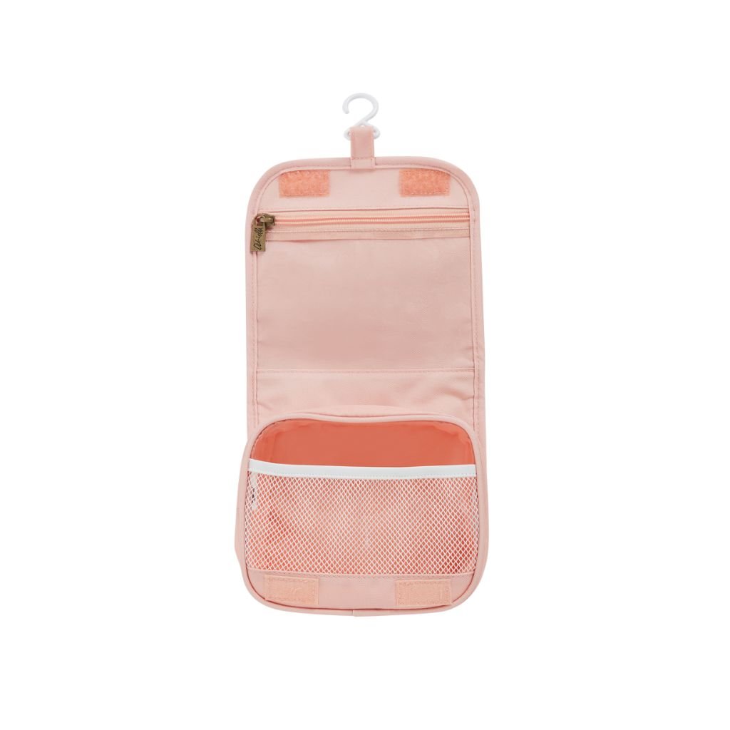 Olli Ella See Ya Washbag – Pink Daisies Waterproof Travel Cosmetic Bag for Women & Girls | Perfect for Toiletries, Makeup, and Travel Accessories