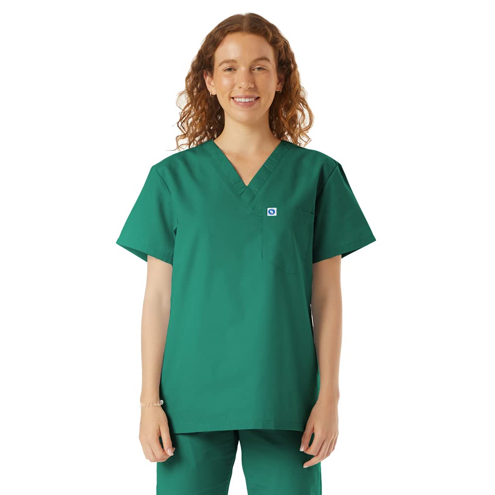 Unisex V-Neck Scrubs Top for Doctors & Nurses - Comfortable Medical Workwear for Hospital, Lab & Yoga - Perfect for Healthcare Professionals, Clinical Shifts & Active Workdays