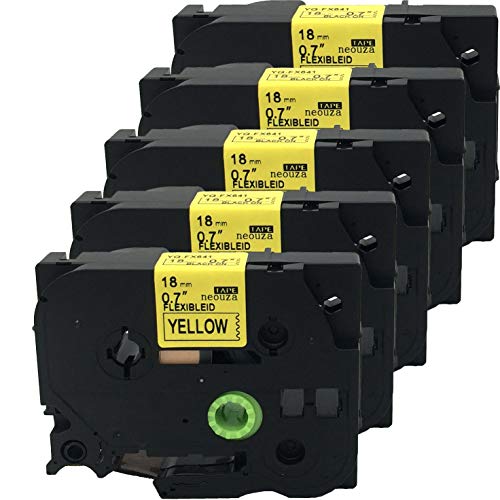 Tze-fx641 Flexible Id Wire Cable Black on Yellow