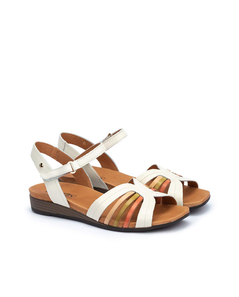PIKOLINOS Women's Leather Flat Sandals - Comfortable Ibiza Style for Beach, Vacation & Summer Outfits