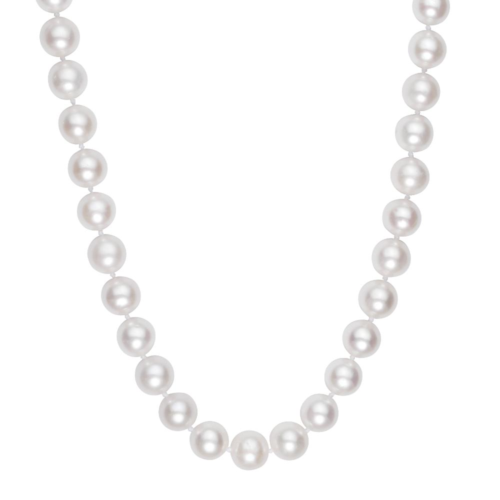 14K Gold 9-10mm Pearl Necklace for Women - Elegant Pearl Jewelry Gift for Brides, Weddings & Special Occasions
