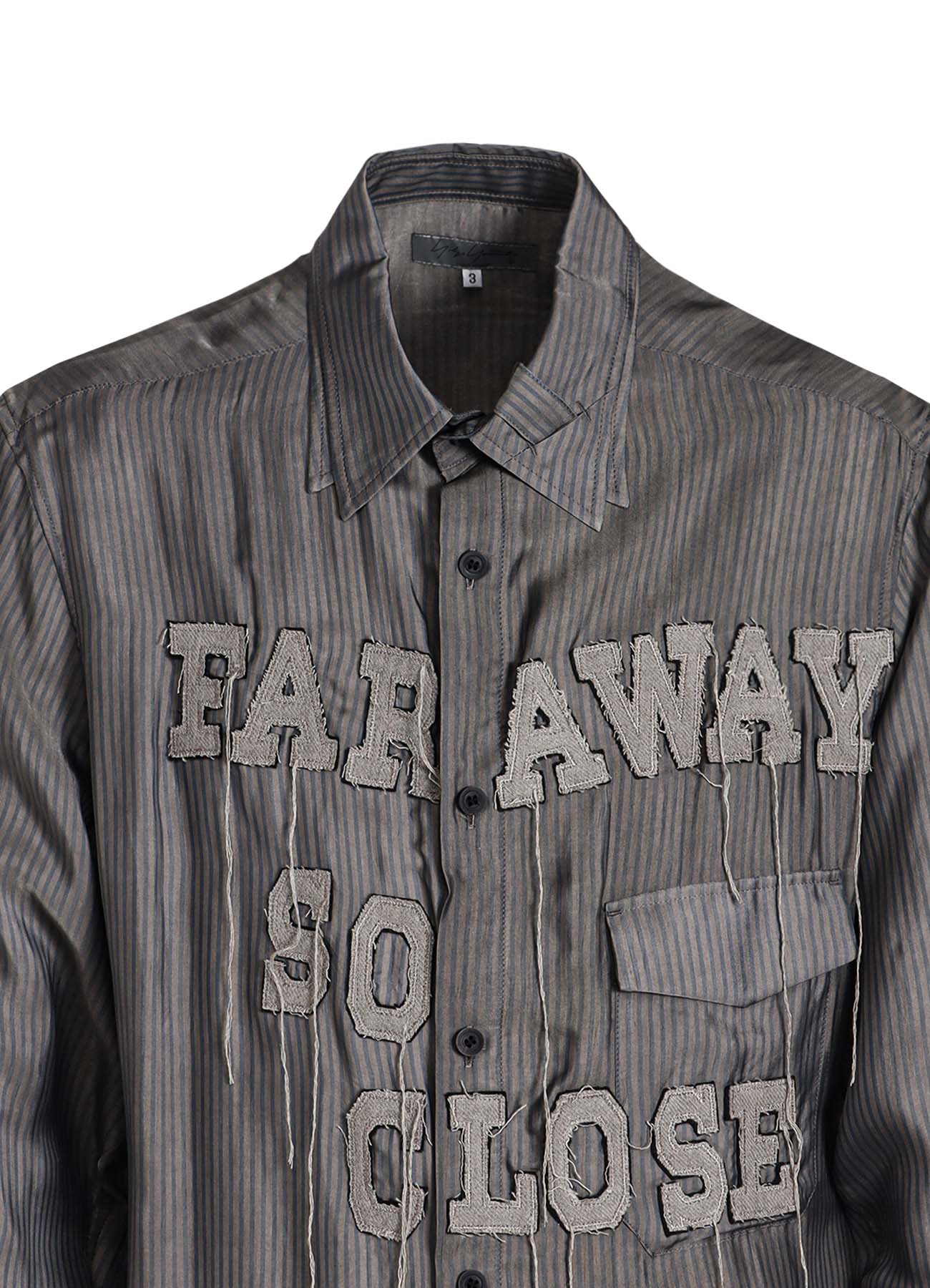 Elegant Striped Ink Blouse with Patch Detail - Women's Fashion Top for Office, Party & Casual Wear