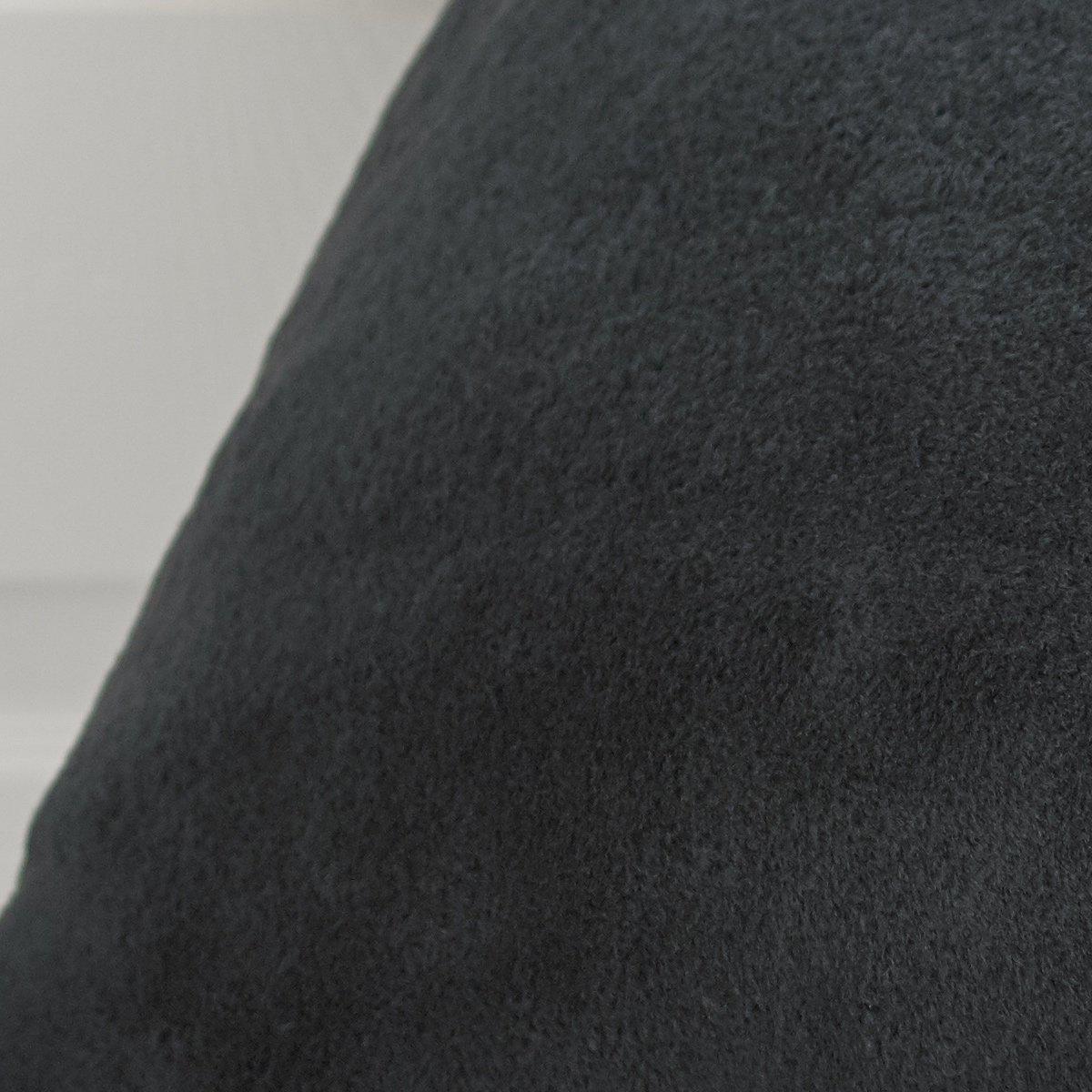 Bolingbroke Faux Fur Throw Pillow Cover - Soft Charcoal Gray Decorative Cushion for Sofa, Bed, Living Room & Home Decor