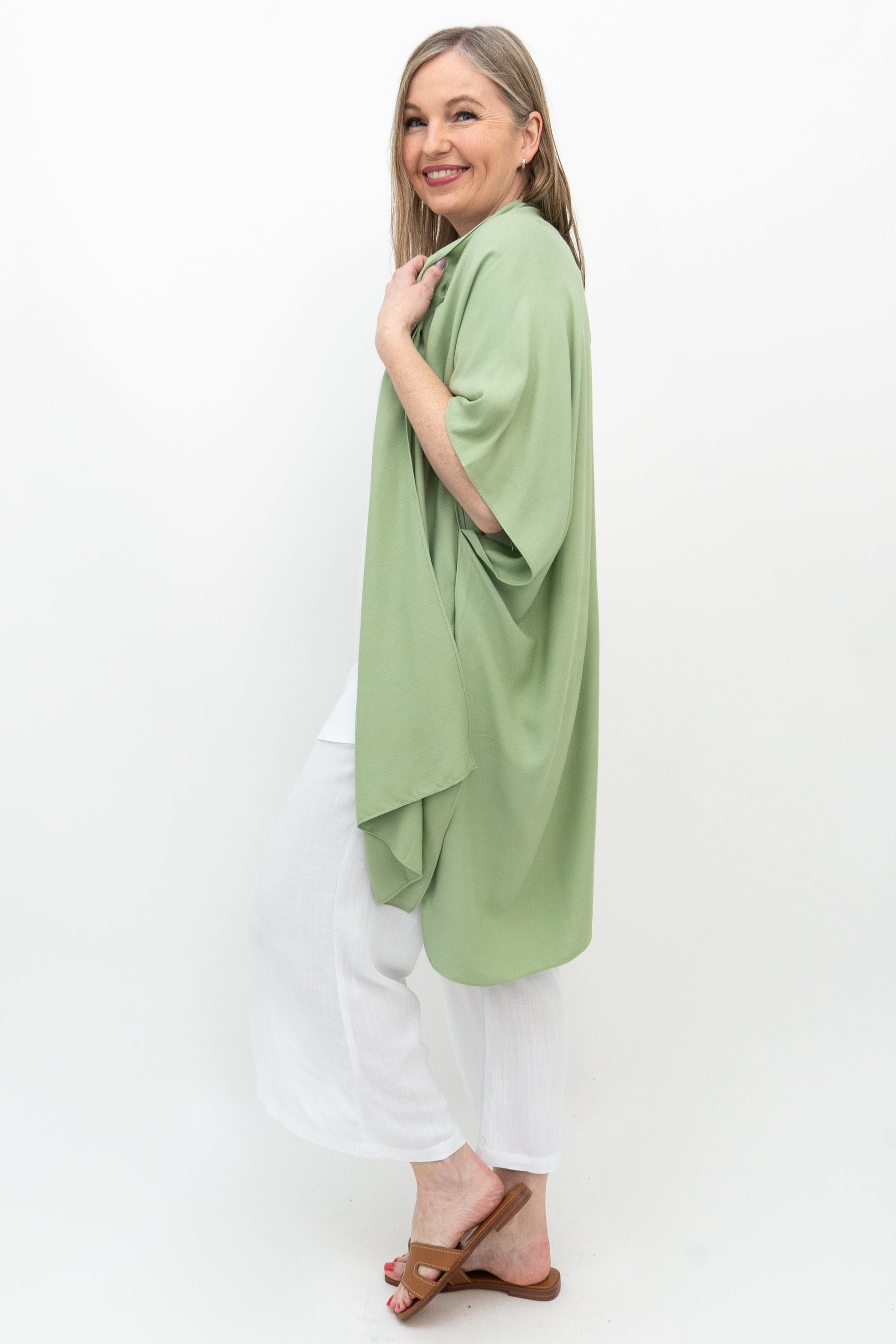 Darcy Sage Green One Size Women's Casual Dress - Perfect for Summer Outings, Beach Vacations, and Brunch Dates