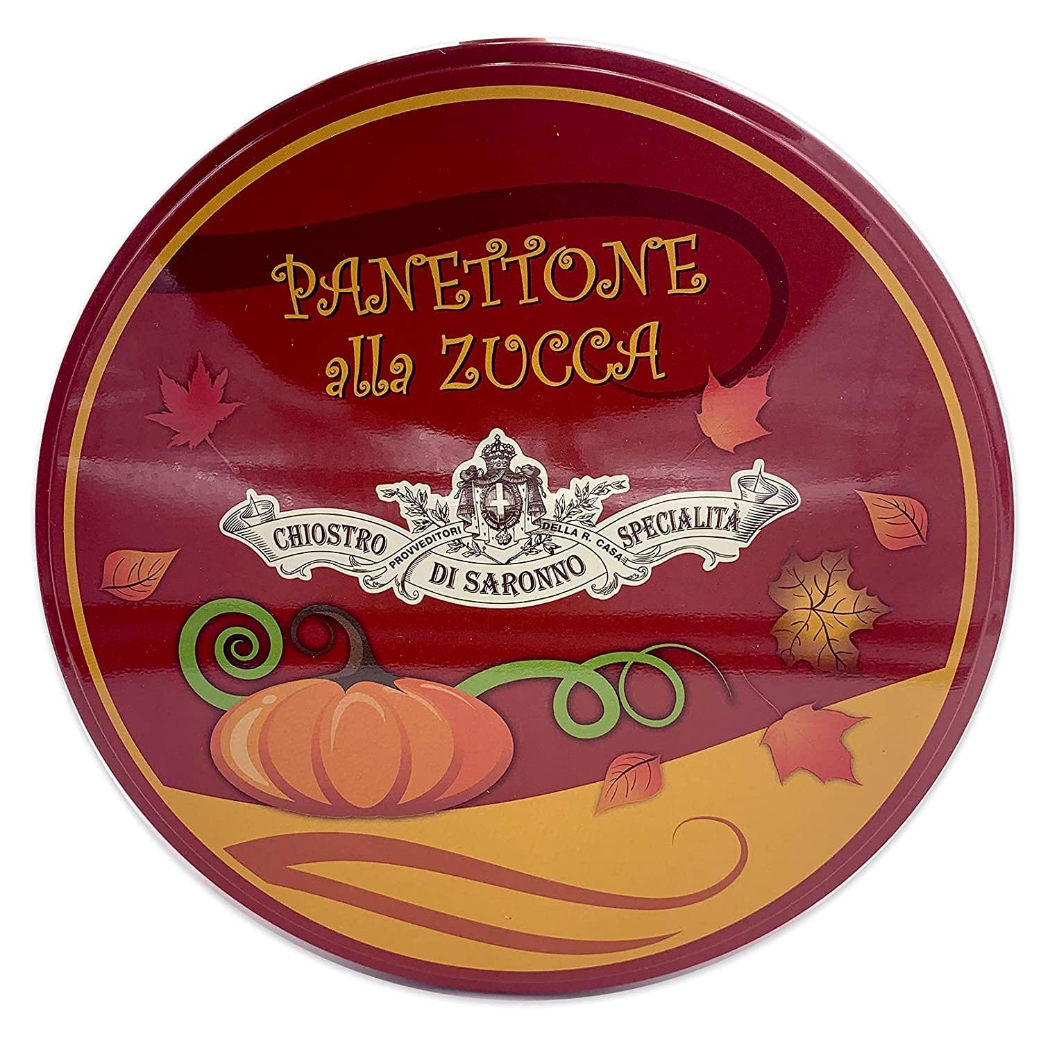Authentic Italian Chiostro di Saronno Panettone with Sweet Pumpkin Spice Cream Filling | Holiday Gift Tin | Perfect for Christmas Desserts & Gourmet Breakfast