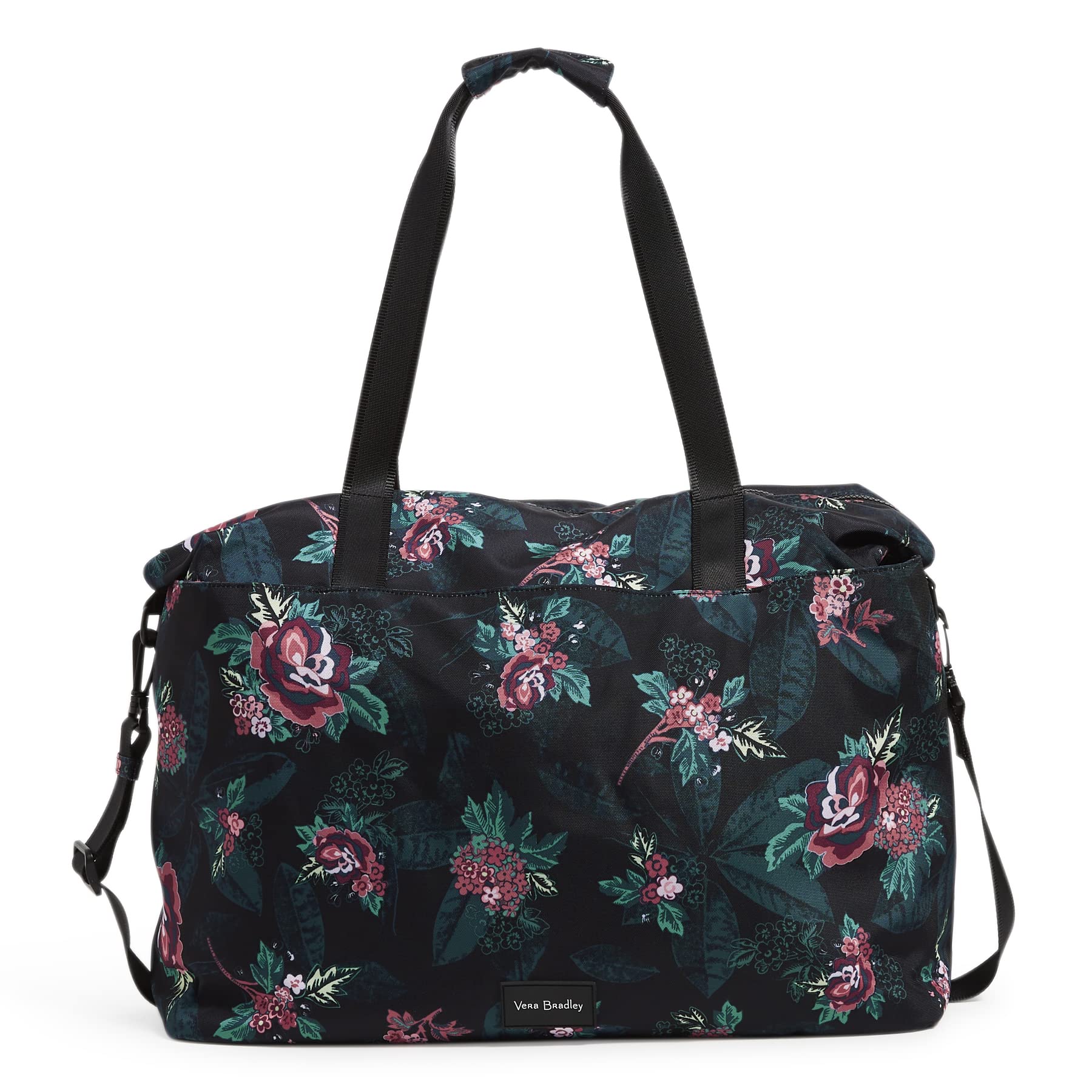 Vera Bradley Women's Recycled Lighten Up Reactive Travel Tote Bag - Stylish & Eco-Friendly Carryall for Work, Gym, Beach & Weekend Getaways