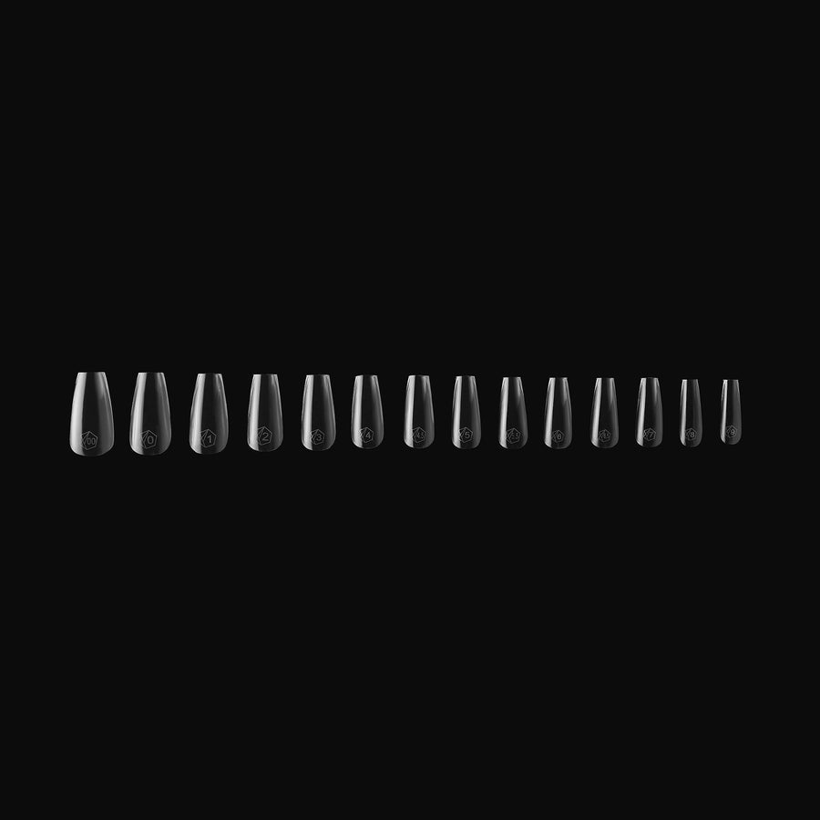 Apres Gel X Tips 2.0 Sculpted Coffin Medium - 600 Pcs Professional Nail Extension Kit for Salon & Home Manicure - Perfect for Wedding, Party & Special Occasion Nail Art