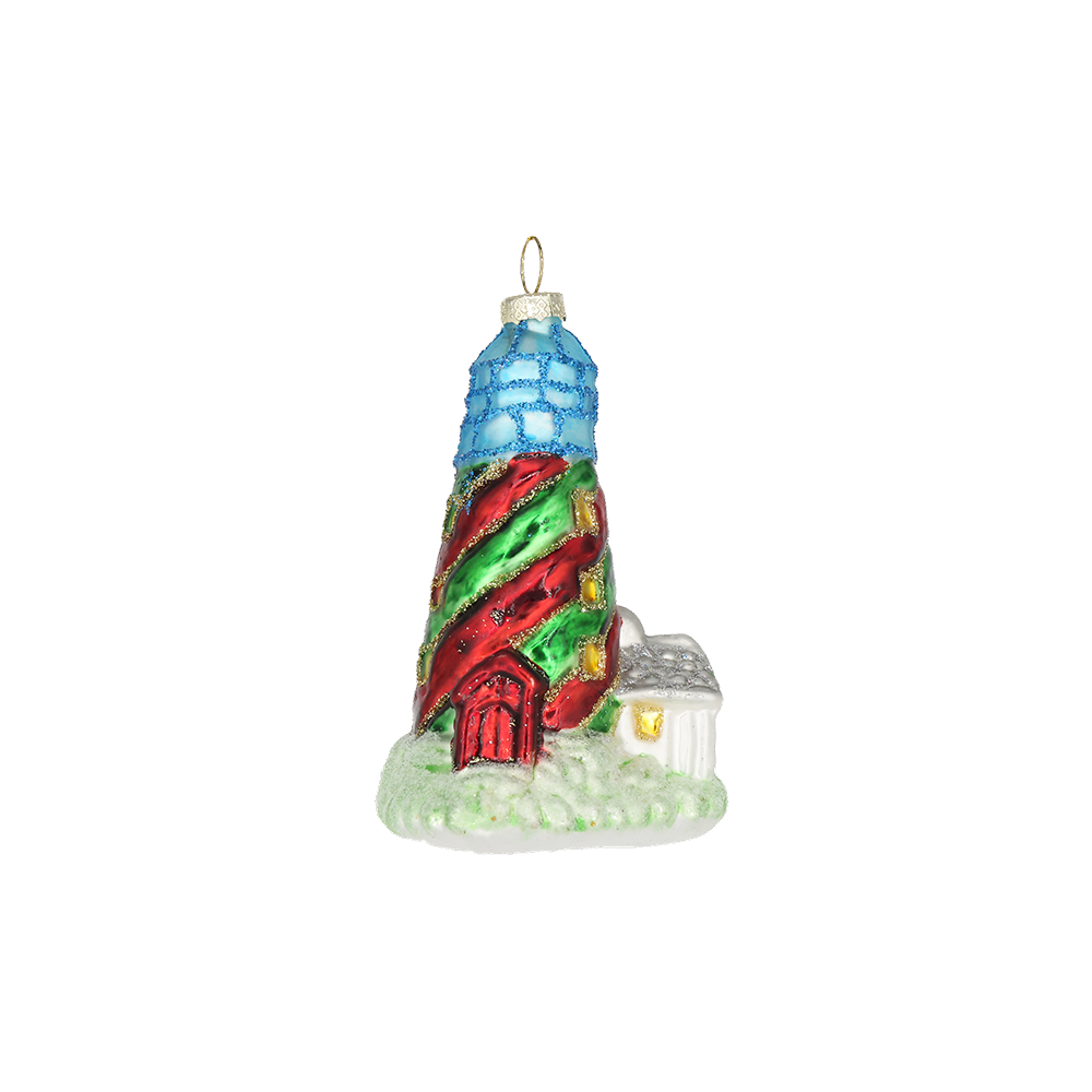 Blue Lighthouse Ornament - Nautical Decor for Home, Office & Garden - Perfect for Coastal Theme, Beach House & Holiday Decorations