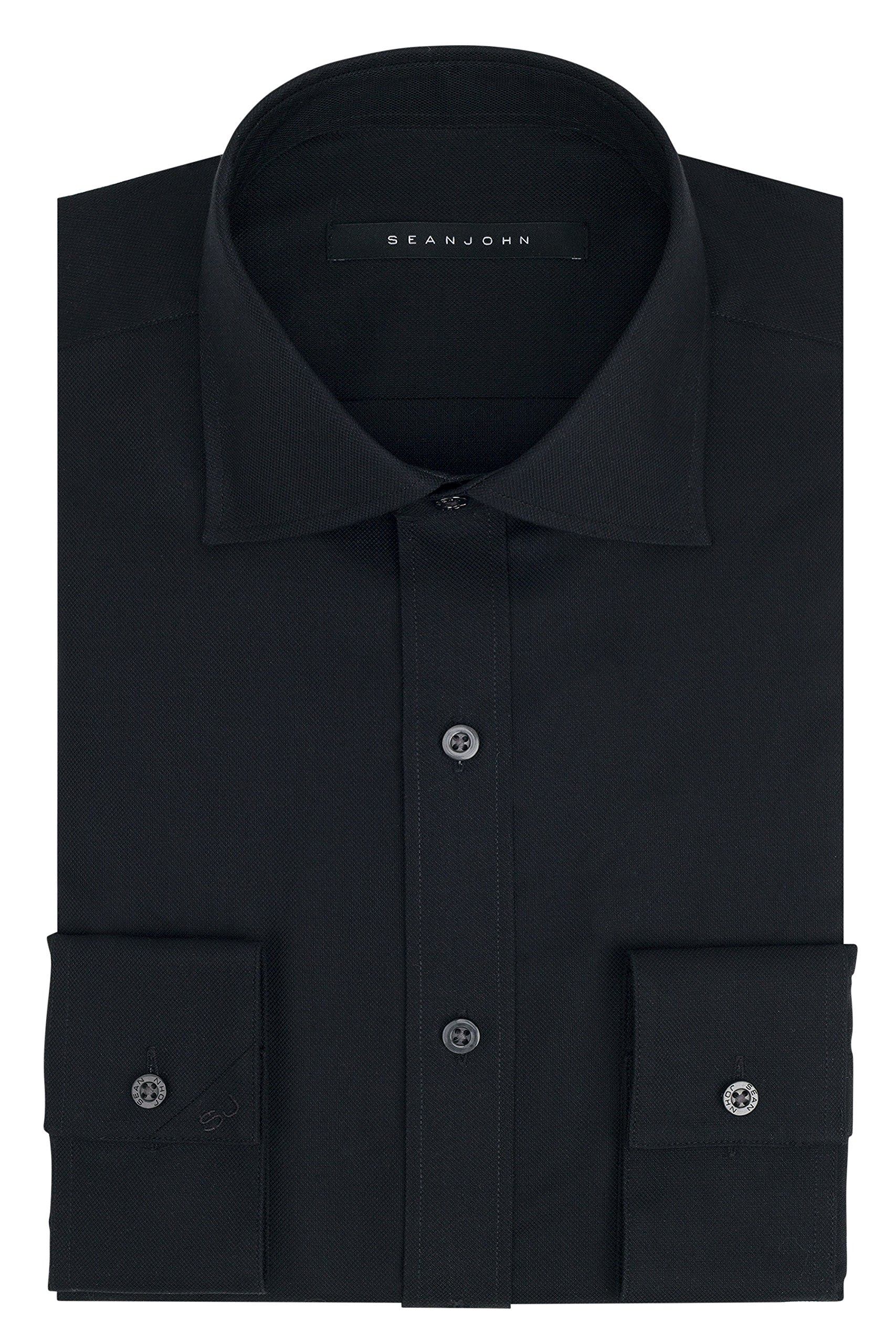 Sean John Men's Regular Fit Solid Spread Collar Dress Shirt - Premium Cotton Formal Shirt for Business, Office & Special Occasions