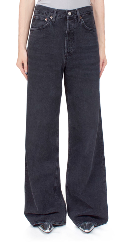 Dame High Rise Wide Leg Jeans for Women - Stretch Denim Pants with No Cuff - Comfortable & Stylish for Casual Wear, Office, and Night Out