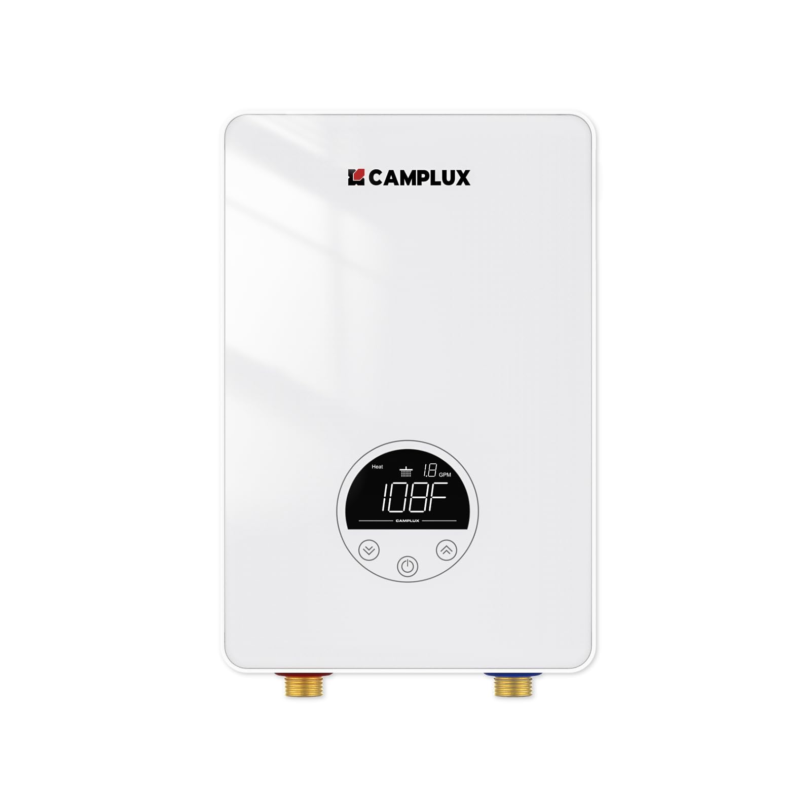 CAMPLUX 4.5kW Electric Tankless Water Heater - 110-120V Instant Hot Water Heater for Sink, Wall Mounted with LED Display | Space Saving, ETL Certified (Model TE05) | Perfect for Small Bathrooms, Kitchen Sinks & RV Use