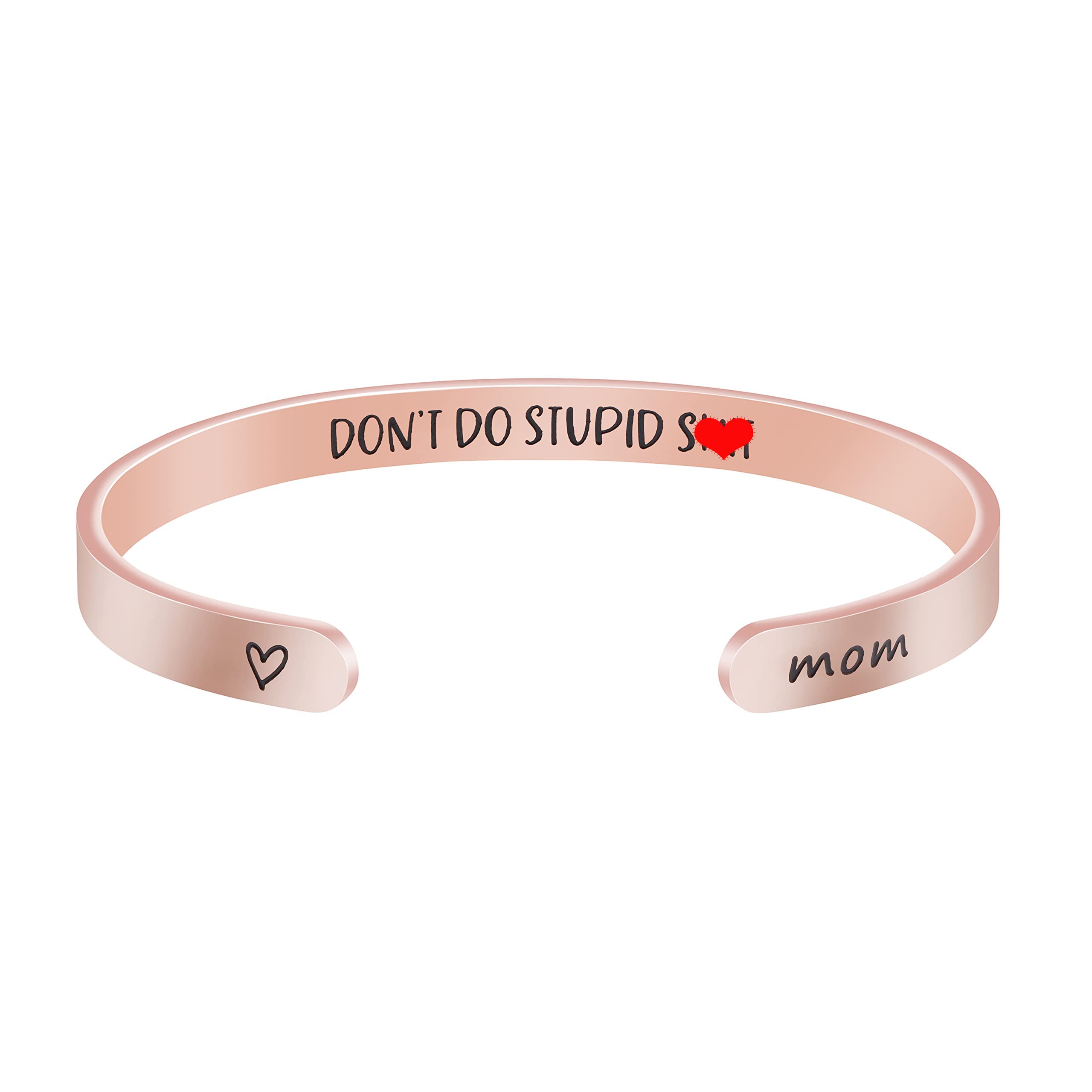 JoycuFF Stainless Steel Cuff Bracelet for Women - Elegant Bangle Gift for Mother, Mom, Wife - Perfect for Christmas, Birthday, Thanksgiving & Anniversary - Meaningful Year-Round Jewelry for Everyday Wear & Special Occasions