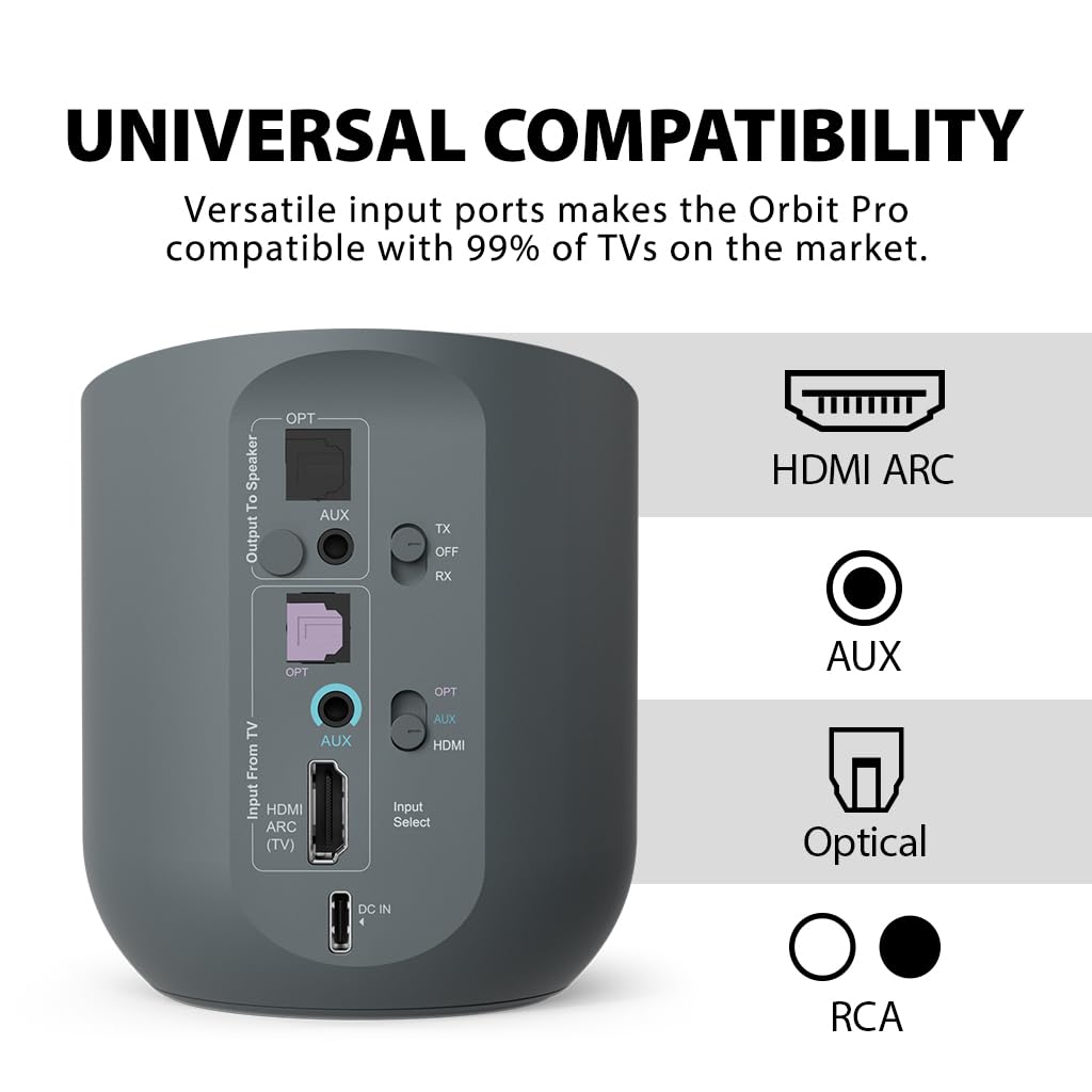Avantree Orbit Pro Bluetooth 5.0 Audio Transmitter & Receiver for TV | Wireless Adapter for Headphones & Speakers | Home Theater & Gaming Setup | Avantree Breeze Open-Ear Bluetooth 5.2 Earbuds with Surround Sound & Ambient Awareness | Perfect for Workouts, Commuting & Outdoor Activities