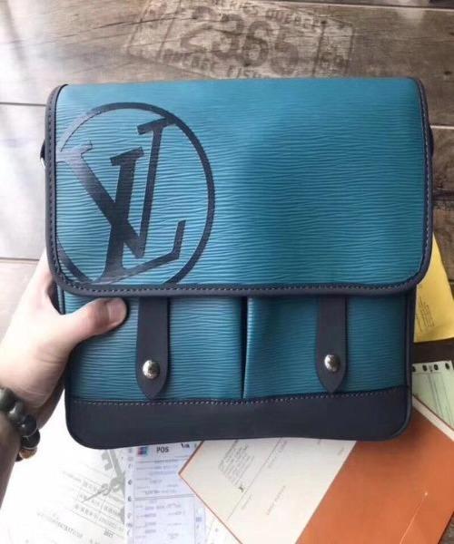 Authentic Louis Vuitton LV Messenger PM Bag in Epi Leather Blue | Luxury Crossbody Bag for Women | Perfect for Work, Travel & Everyday Use