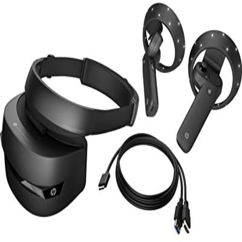 HP Windows Mixed Reality VR Headset with Wireless Controllers - 2018 Model for Immersive Gaming, Virtual Reality & 3D Design