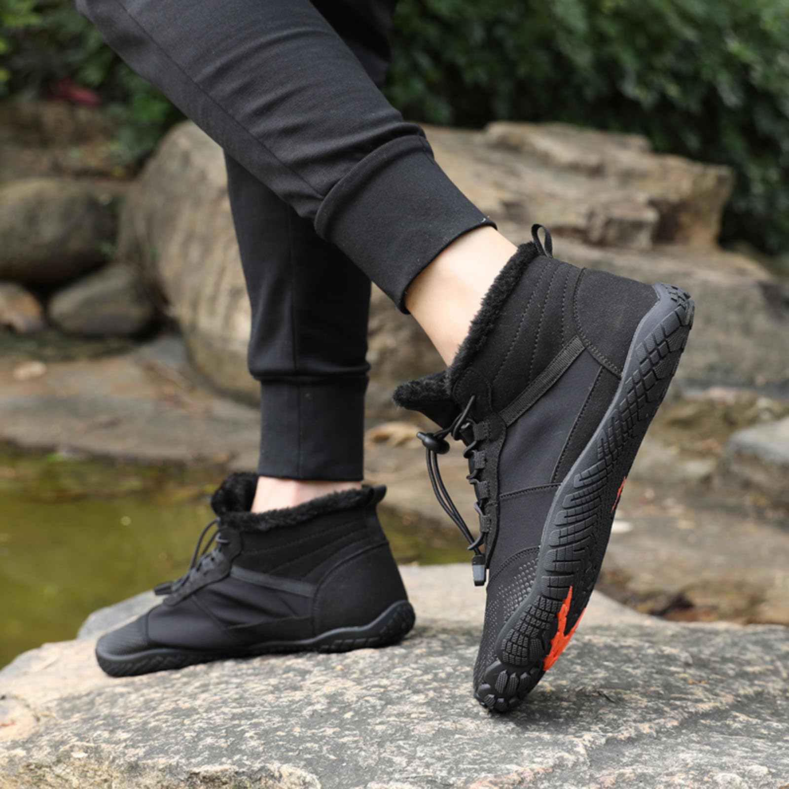 SECHRITE Barefoot Minimalist Shoes for Men & Women - Zero Drop Sole Winter Boots with Wide Toe Box - Trail Running Sneakers for Hiking, Gym & Outdoor Activities