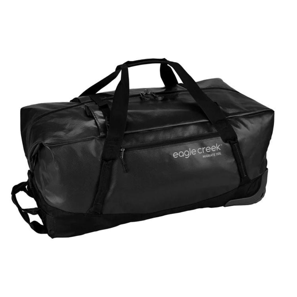 Eagle Creek Migrate 110L Ultra Tough Wheeled Duffel Bag - Heavy Duty Travel Luggage for Adventure, Camping & Air Travel - Black