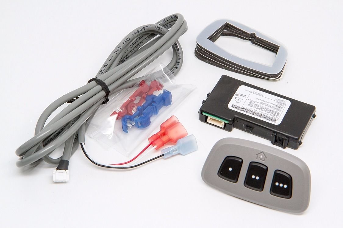 HomeLink Wireless Garage Door Opener Control System with Gray Bezel - Easy Installation for Cars, Trucks & SUVs