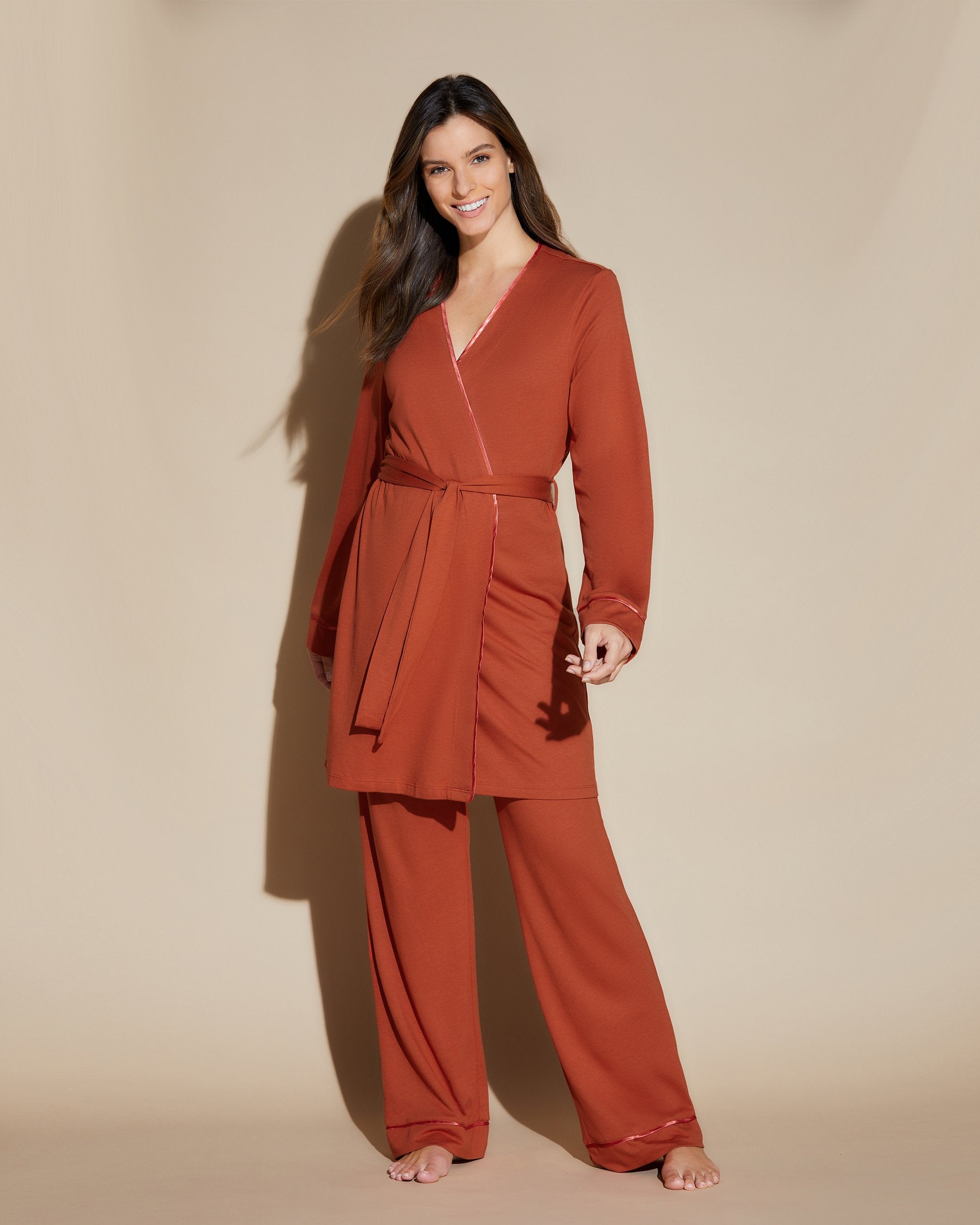 3-Piece Pajama Set with Robe for Women - Soft Sleepwear & Loungewear for Cozy Nights at Home