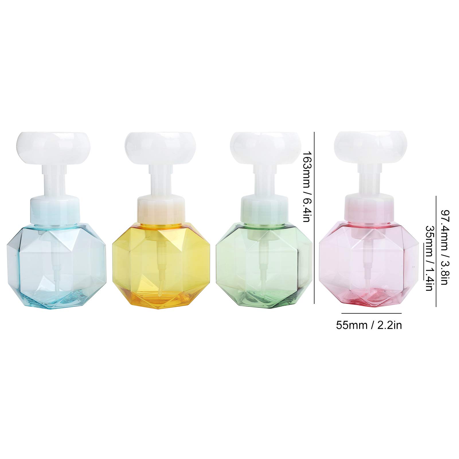 300ml Refillable Foaming Bottle - Mini Flower-Shaped Recyclable Hand Soap & Shower Gel Dispenser for Bathroom, Kitchen & Travel | Eco-Friendly Cosmetic Container