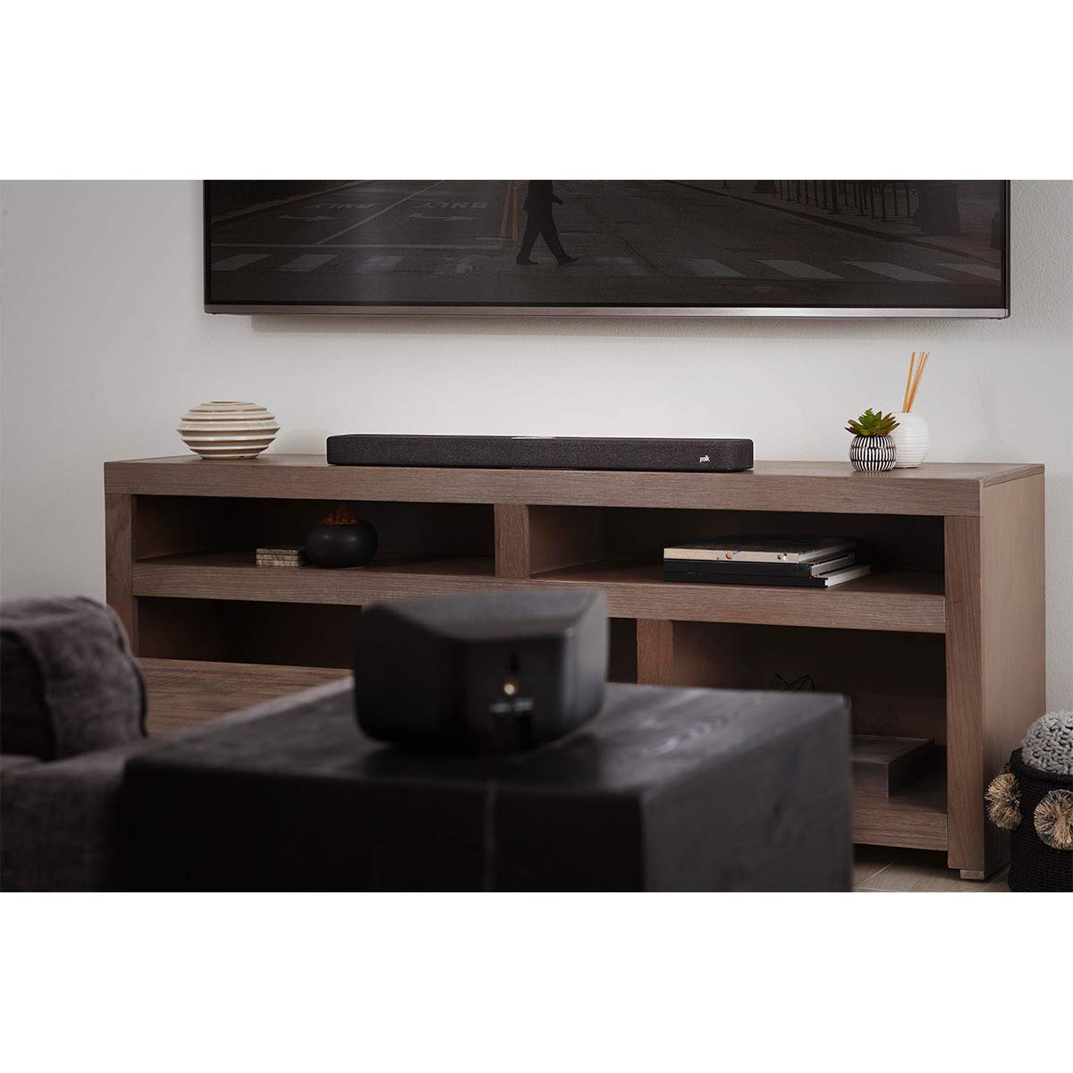 Polk Audio SR2 Wireless Surround Sound Speakers for Polk React & Magnifi Soundbars - Immersive 3D Audio, Easy Bluetooth Setup, Flexible Placement | Home Theater, Gaming & Movie Night Experience (2-Pack)