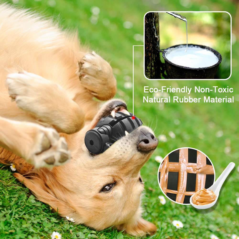 Durable Indestructible Dog Chew Toys for Aggressive Chewers - Non-Toxic Food Grade Dental Pet Toy for Small, Medium & Large Dogs (Black) - Perfect for Teething Puppies, Boredom Relief & Dental Health