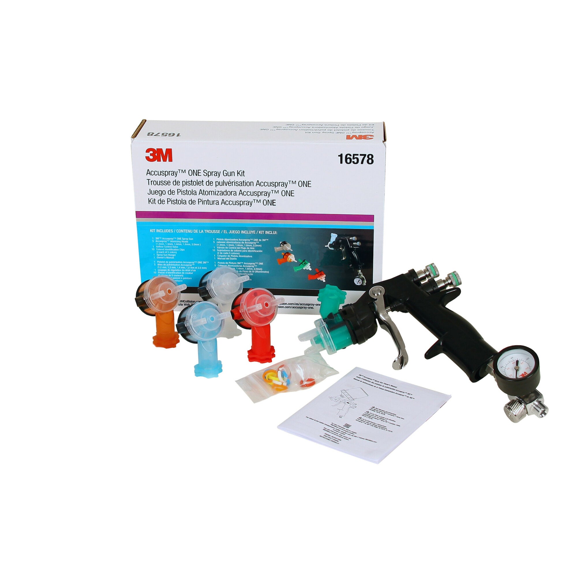3M Accuspray ONE Spray Gun Kit 16578 - Professional Automotive & DIY Paint Sprayer for Smooth Finishes - Perfect for Car, Furniture, and Home Projects