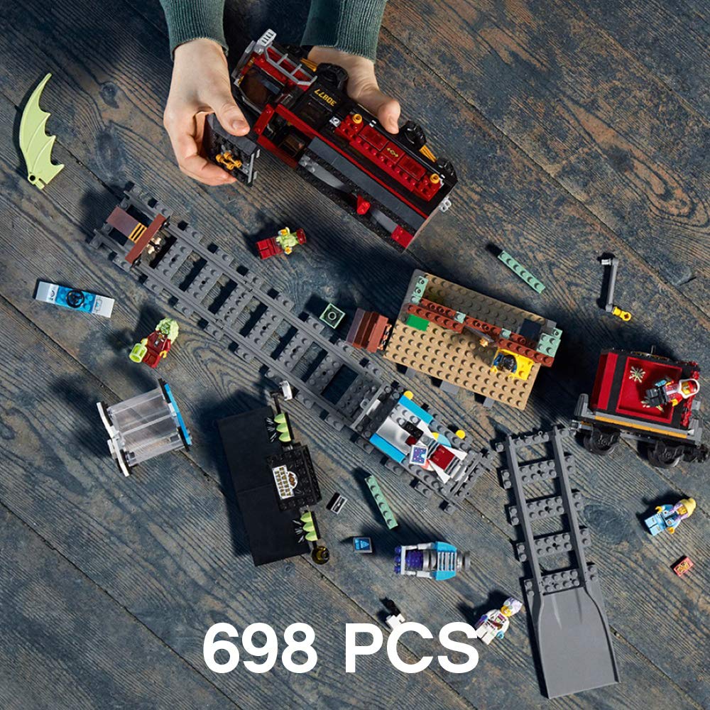 LEGO Hidden Side Ghost Train Express 70424 Building Kit - 698 Piece Interactive AR Train Toy for Kids Ages 8+ | STEM Learning Toy for Boys & Girls | Perfect for Halloween Play, Birthday Gifts & Family Bonding Activities