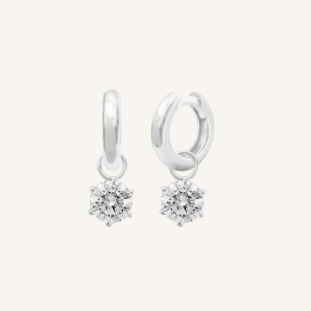Grace Charm Hoops - Elegant Dainty Gold Hoop Earrings for Women, Hypoallergenic & Lightweight - Perfect for Everyday Wear, Office & Date Night