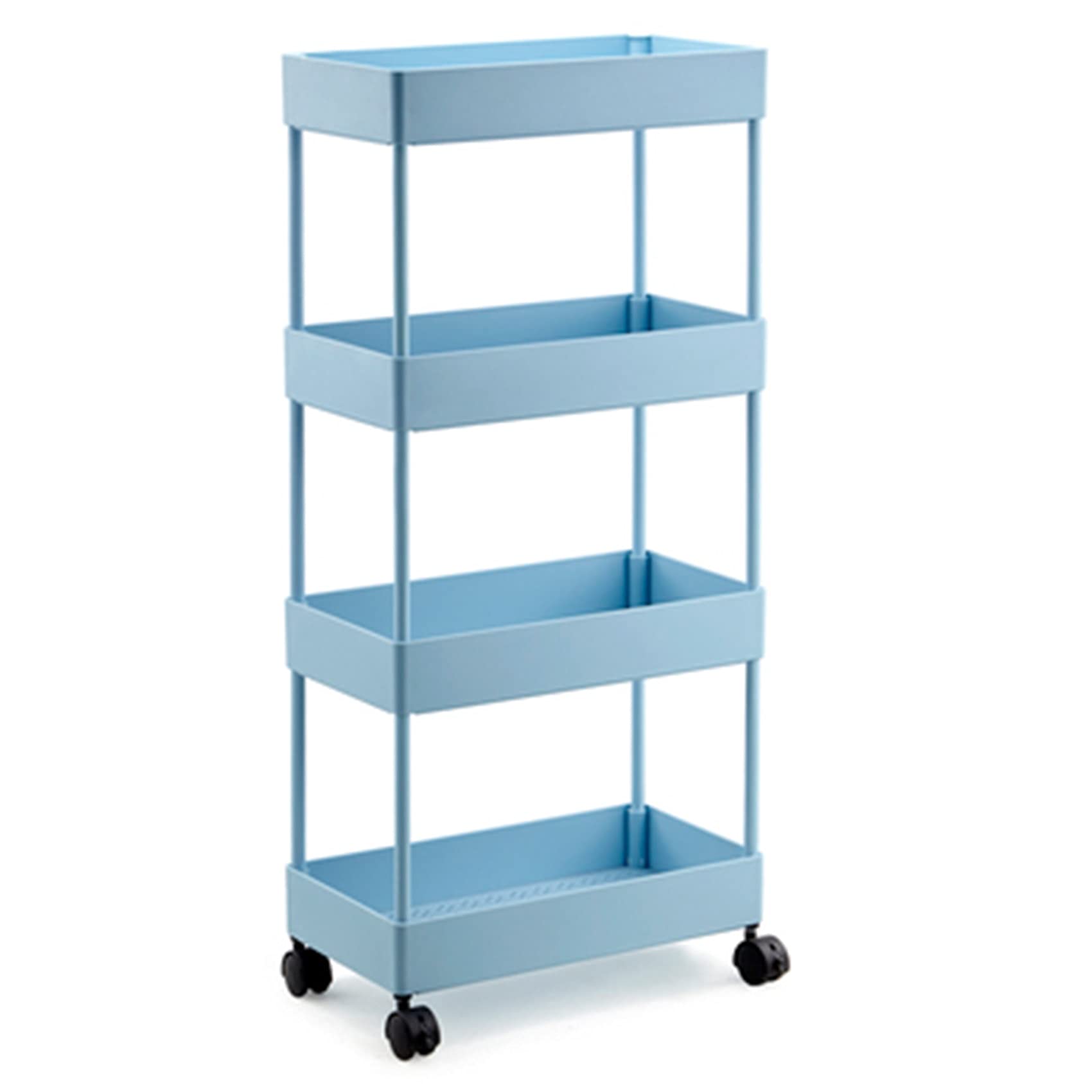 3/4/5-Tier Slim Rolling Storage Cart with Wheels - Mobile Kitchen & Bathroom Organizer for Art Supplies, Sink Accessories & More | Space-Saving Solution for Small Spaces, Dorm Rooms & Closets