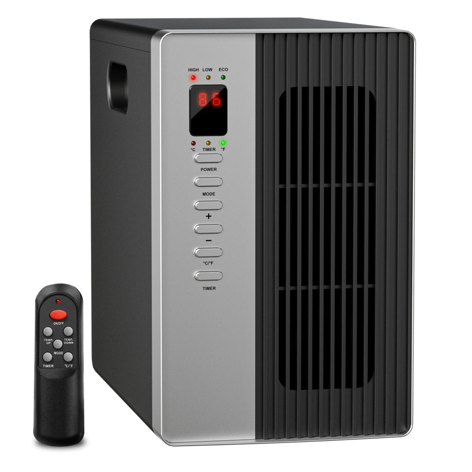 1500W Electric Infrared Quartz Space Heater with Thermostat, LED Display & Remote Control - Perfect for Home, Office & Indoor Heating