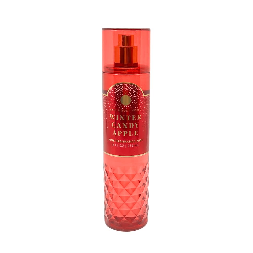 Bath & Body Works Winter Candy Apple 3-Piece Gift Set with Red Bow - Body Wash, Fragrance Mist & Body Cream - Full Size Holiday & Christmas Gifts for Women, Friends & Family - Perfect for Gifting, Self-Care & Home Fragrance