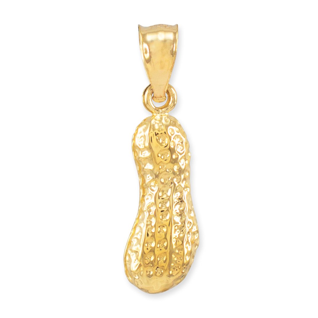 10K Yellow Gold Peanut Charm Pendant Necklace for Women - Dainty Minimalist Jewelry Gift for Birthday, Anniversary | Perfect for Everyday Wear, Layering & Special Occasions